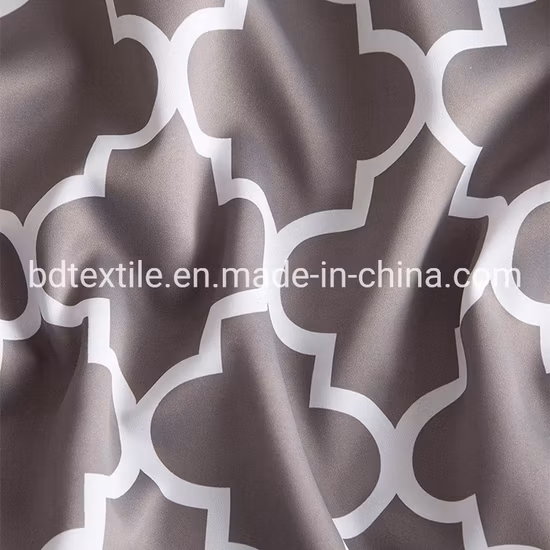 Tela de cortina transparente impresa de poliéster simple para sala de estar moderna